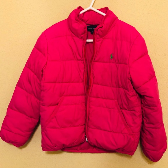 Ralph Lauren Girls Pink Puffer Jacket